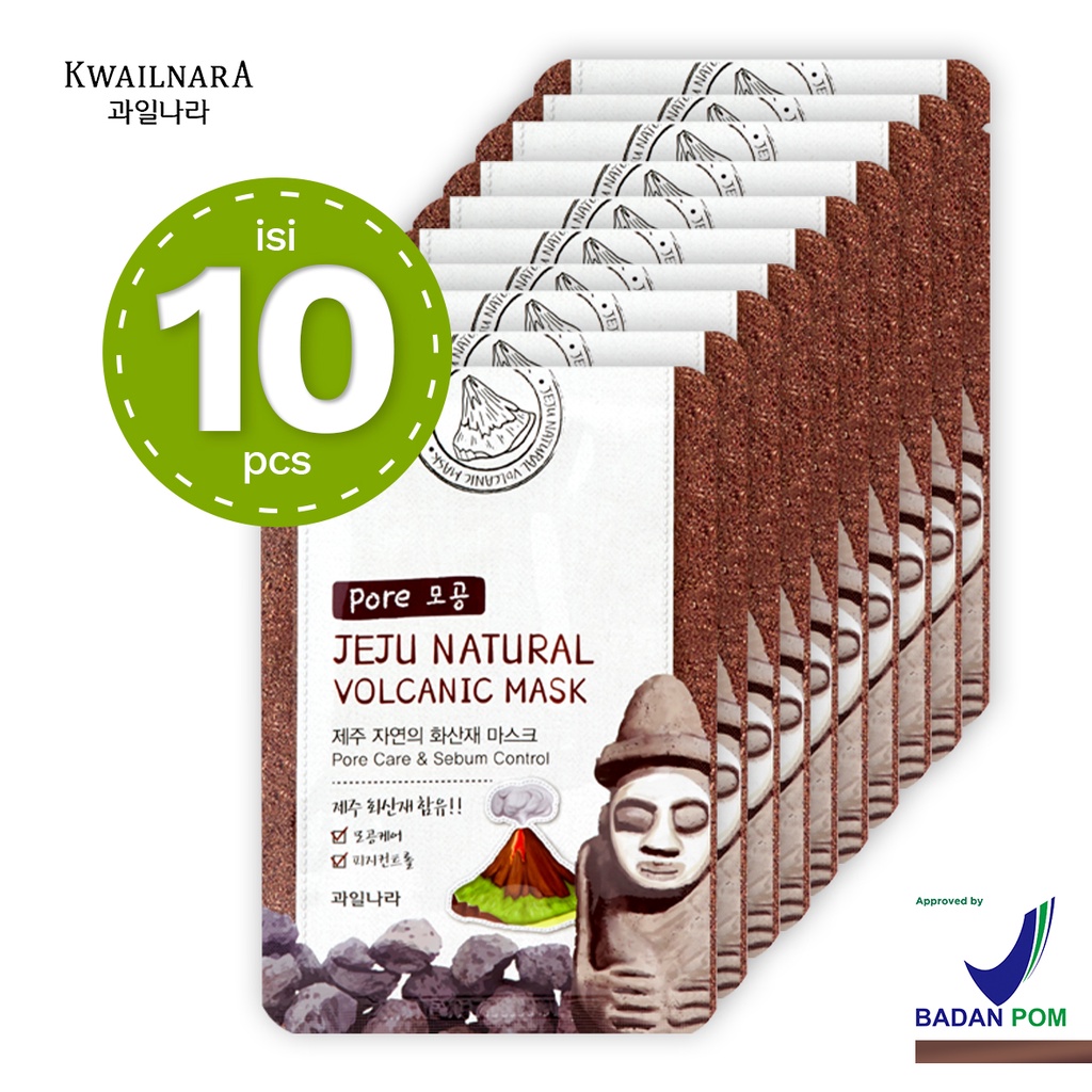 Jual Kwailnara Jeju Natural Sheet Mask VOLCANIC ASH Original Korea
