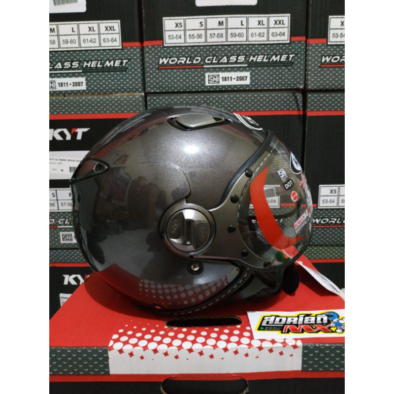 Jual HELM KYT ELSICO GUNMETAL ORI HELM RETRO KYT HELM BOGO HELM VESPA