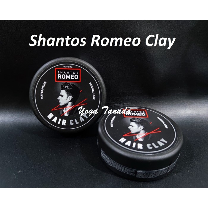 Jual POMADE SHANTOS ROMEO HAIR CLAY MATTE FINISH NATURAL LOOK 75gr