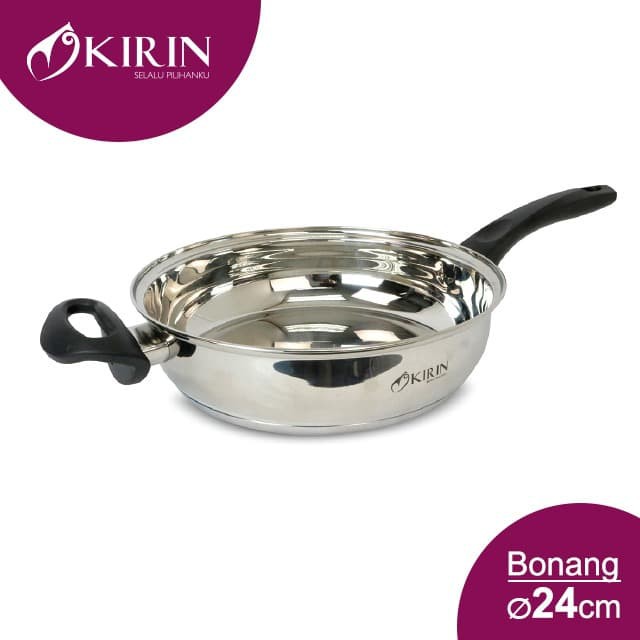 Jual Kirin Bonang Wajan Fry Pan Stainless 24 cm (Bisa Kompor Induksi