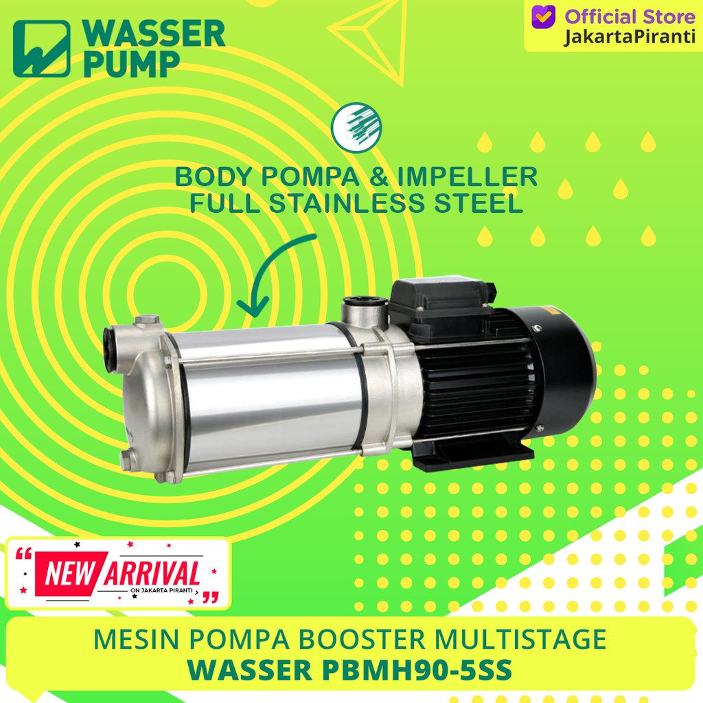 Jual Mesin Pompa Air Dorong Booster Pump Multistage Wasser PBMH90-5SS ...