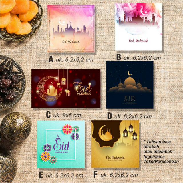 Jual new Stiker Label murah Ucapan label hadiah Parcel Hari Raya Idul ...