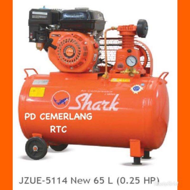 Jual Kompressor udara shark compressor angin 1/4 hp tangki 65 liter ...