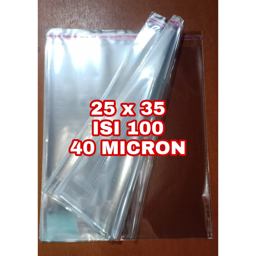 Jual OPP LEM 25X35 TEBAL 40 MICRON ISI 100 | Shopee Indonesia