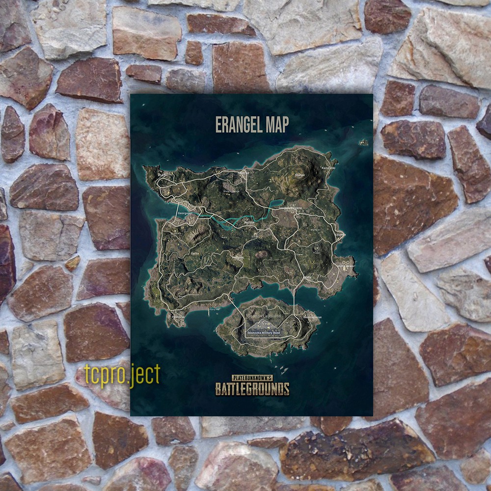 Jual MAP ERANGEL GAME POSTER - DEKORASI HIASAN DINDING | Shopee Indonesia