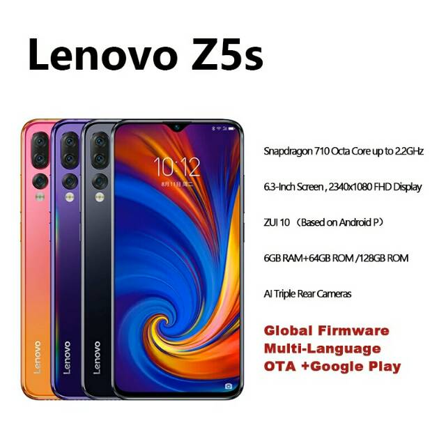 Lenovo Z5s - RAM 6GB ROM 64GB