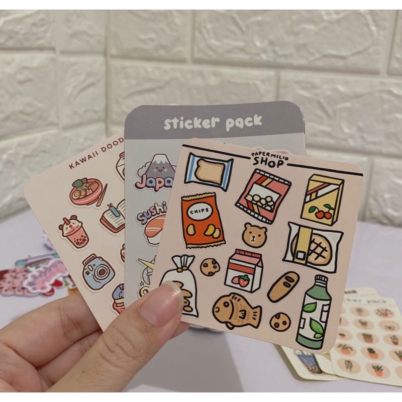 Jual KIANDAA SS0006 Sticker Sheet Mini Aesthetic Lucu Kiss Cut Stiker ...