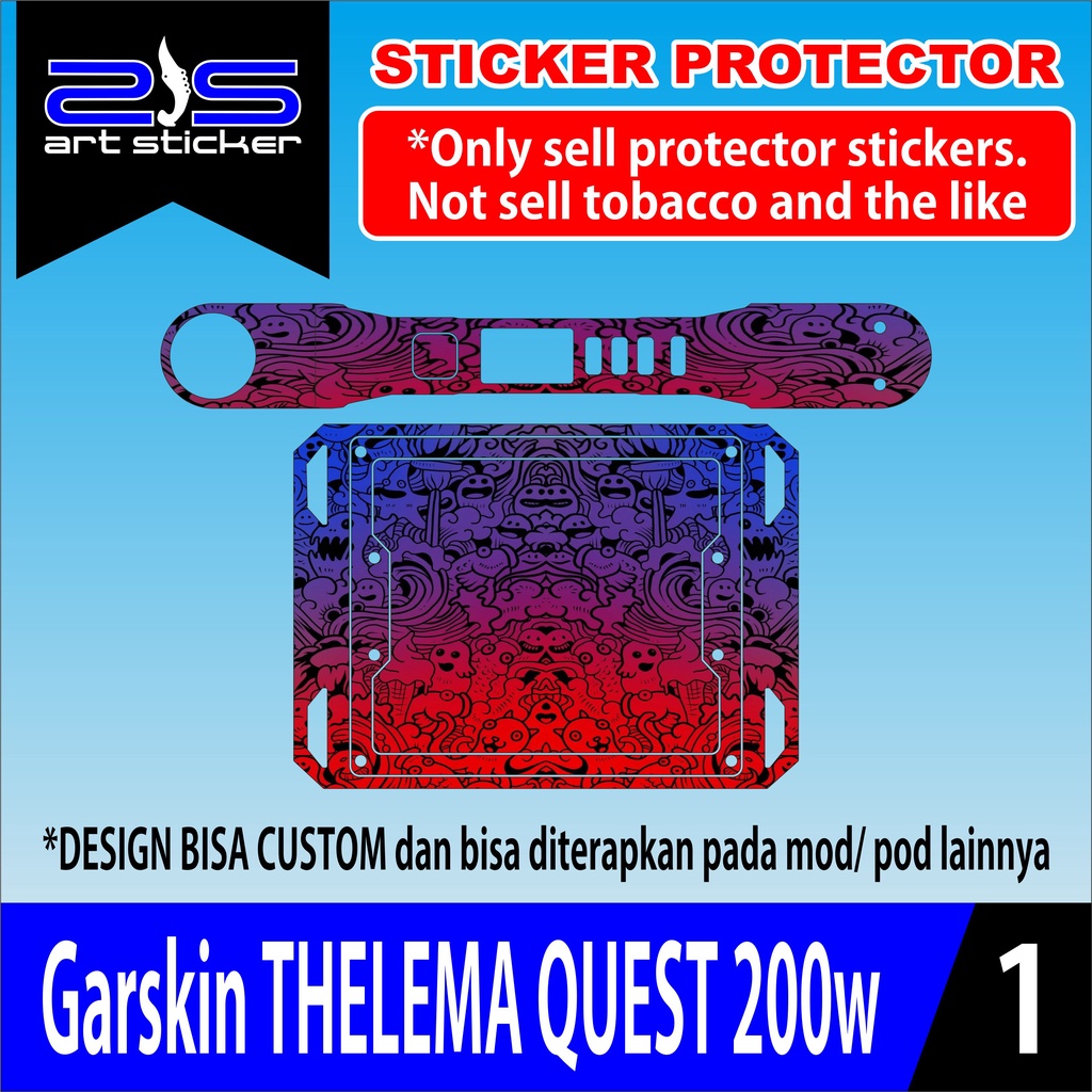 Jual Garskin Telema Quest 200w Red Blue | Shopee Indonesia