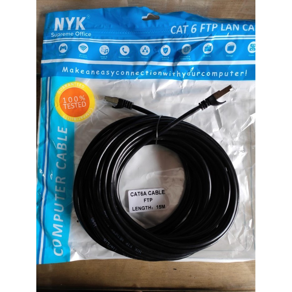 Jual NYK kabel LAN 15M Cat6 FTP cable LAN 15 meter High Quality ...