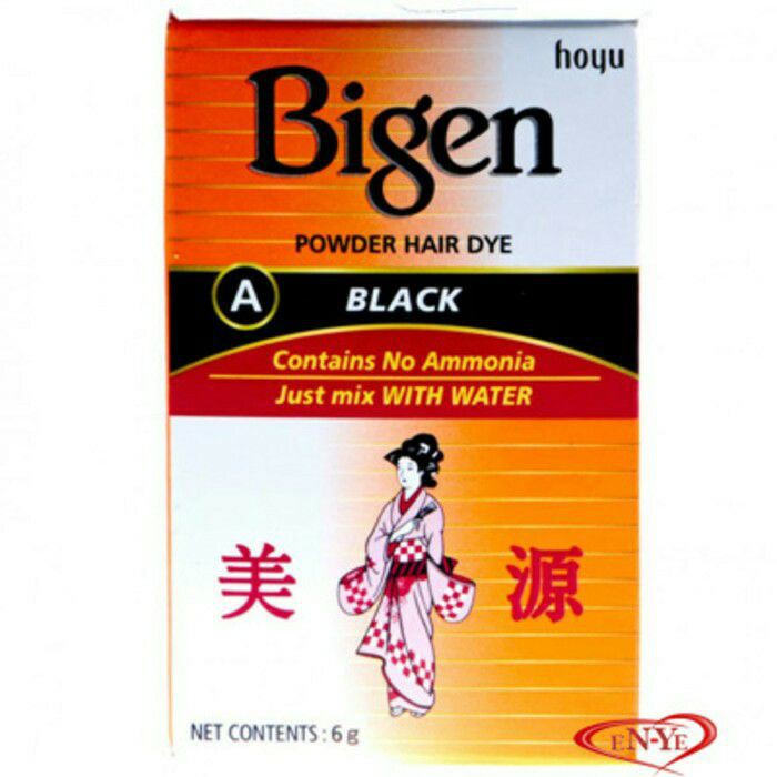 Jual Bigen Powder Hair Dye Black 6gr Cod Shopee Indonesia