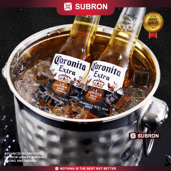 Jual SUBRON Ice Bucket Stainless Steel 3.5L 5L Wadah Ember Motif Es ...