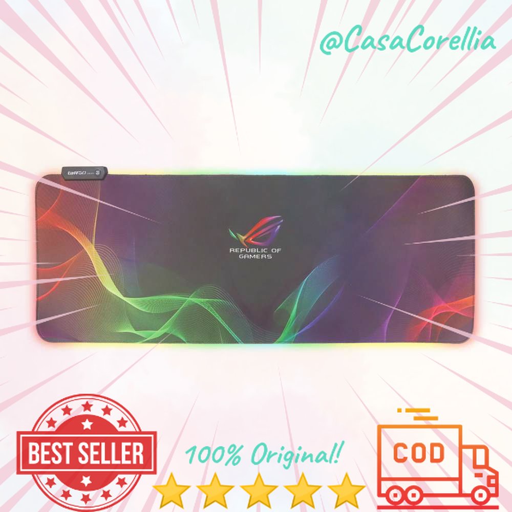 Jual ROG Gaming Mouse Pad Illuminated RGB 800x300x3mm | TaffGO | Shopee ...