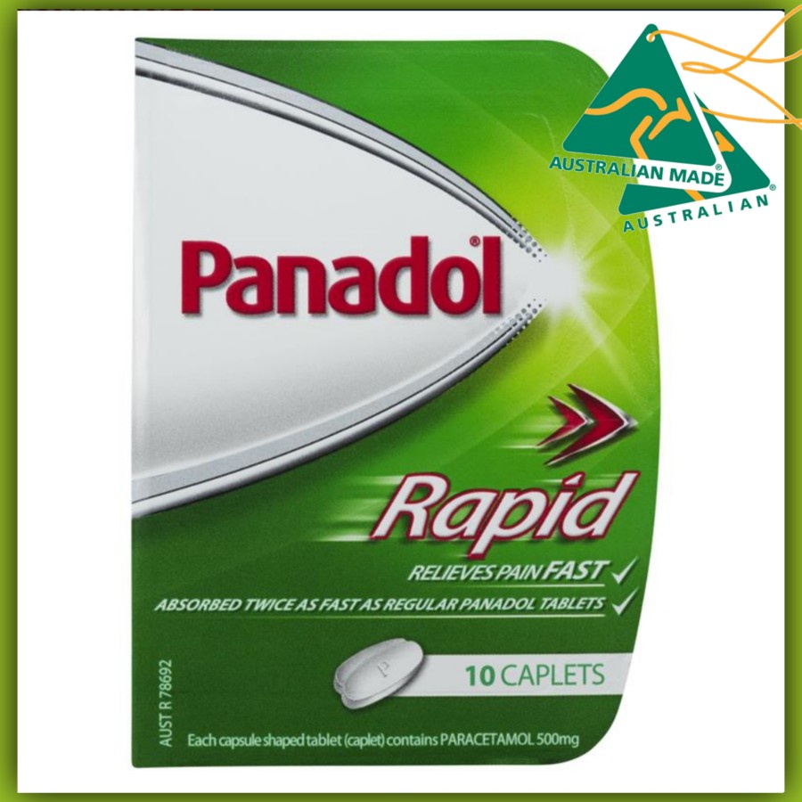 Jual Panadol Rapid 10 Caplets Pain Relief Paracetamol 500mg - Australia