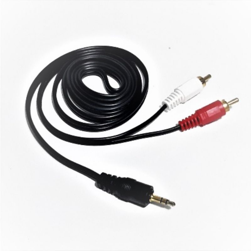 Jual Kabel Audio Aux 2in1 3.5mm to RCA | Shopee Indonesia