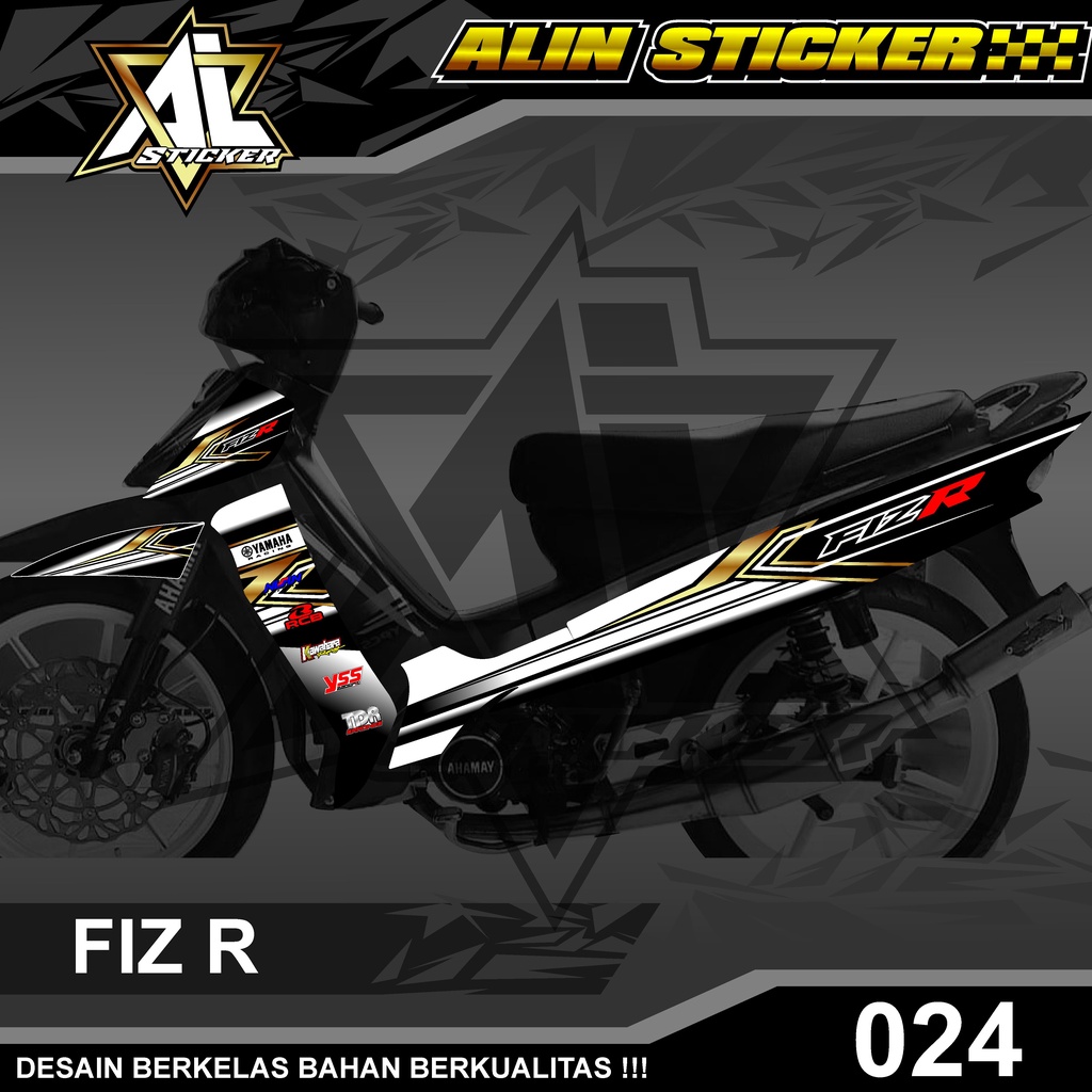 Jual 024 STRIPING STICKER FIZ R DESAIN LIS RACING STYLE SEMI FULL ...