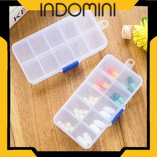 Jual INDOMINI Tempat Penyimpan Obat 10 Sekat Kotak Obat Plastik Kotak ...