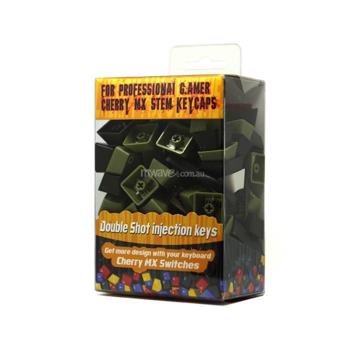 Jual CHERRY MX STEM KEYCAPS (BLACK-ARMY GREEN) | Shopee Indonesia