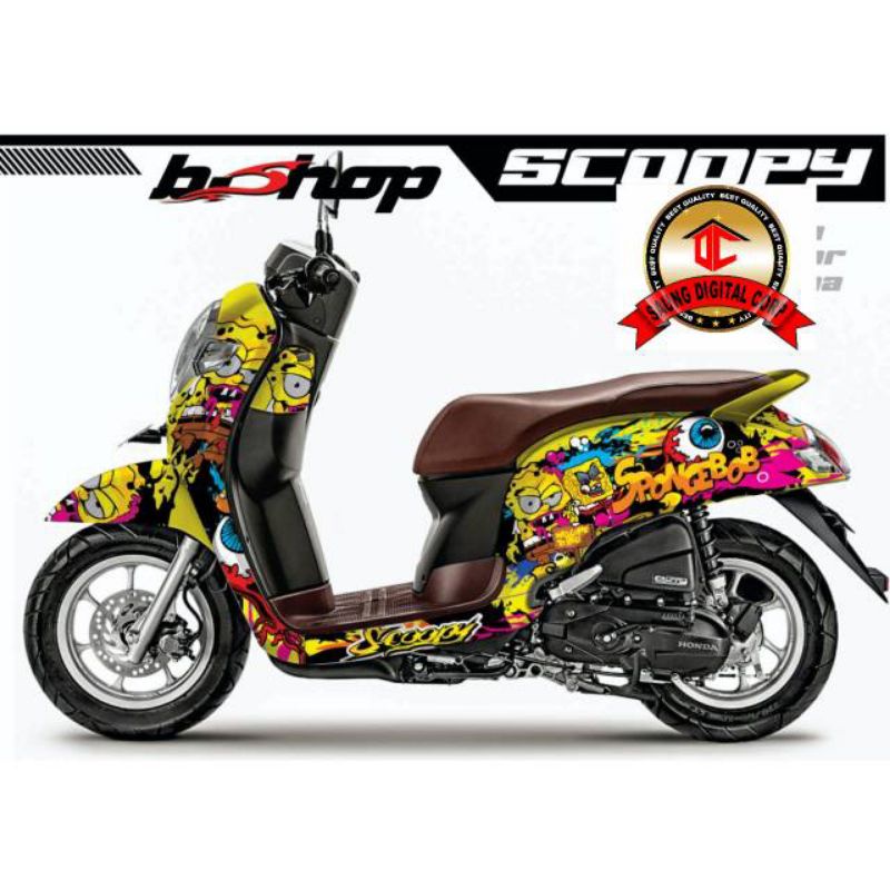 Jual Sticker Decal Full Body Honda Scoopy Motif All Kartun Shopee Indonesia