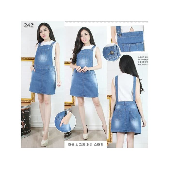 Jual MR BAJU OVERALL ROK KODOK JUMPSUIT SUSPENDER BAHAN JEANS | Shopee ...