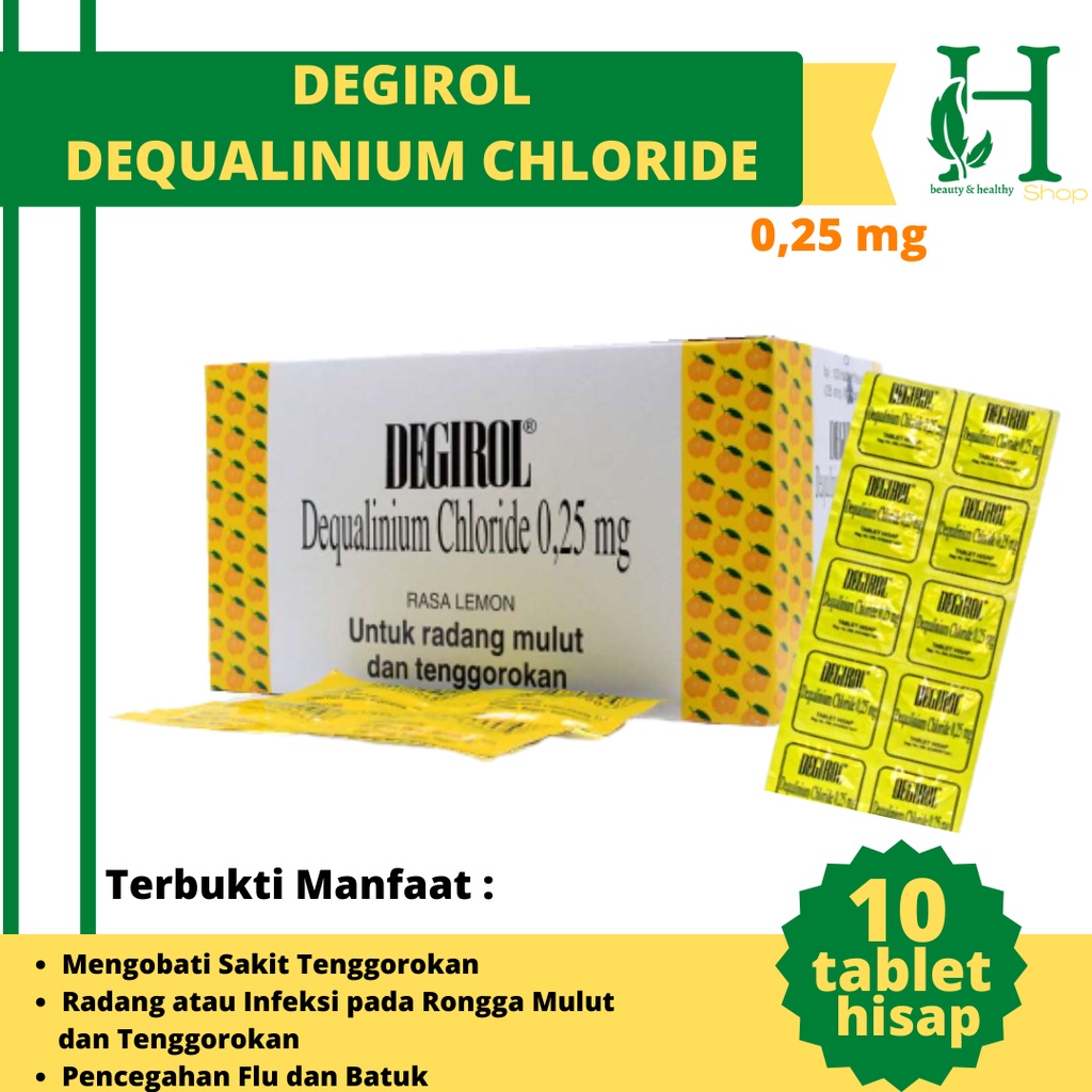 Jual Obat radang mulut dan tenggorokan Degirol tablet hisap | Shopee ...