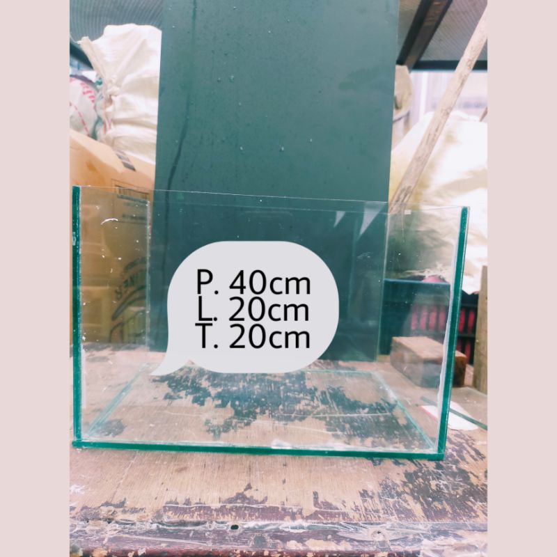 Aquarium glass washbasin 30x20x20cm, 3mm, rectangle, 12 liter basin