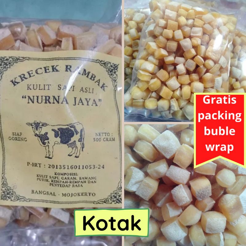 Jual Kerupuk Rambak Kulit Sapi Mentah G Krupuk Jangek Dorokdok Kotak Shopee Indonesia