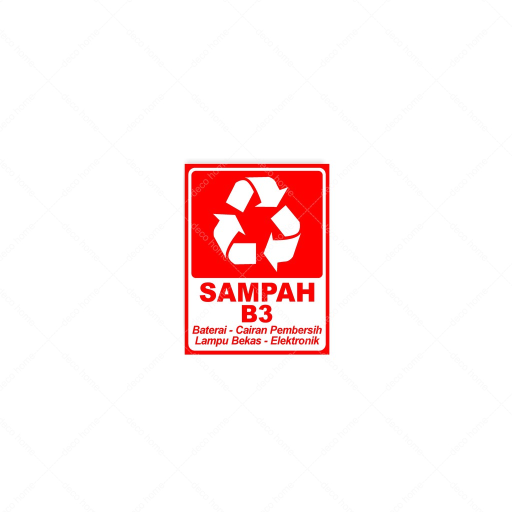 Jual Stiker TEMPAT SAMPAH ORGANIK Non Organik Sampah Medis Waterproof ...