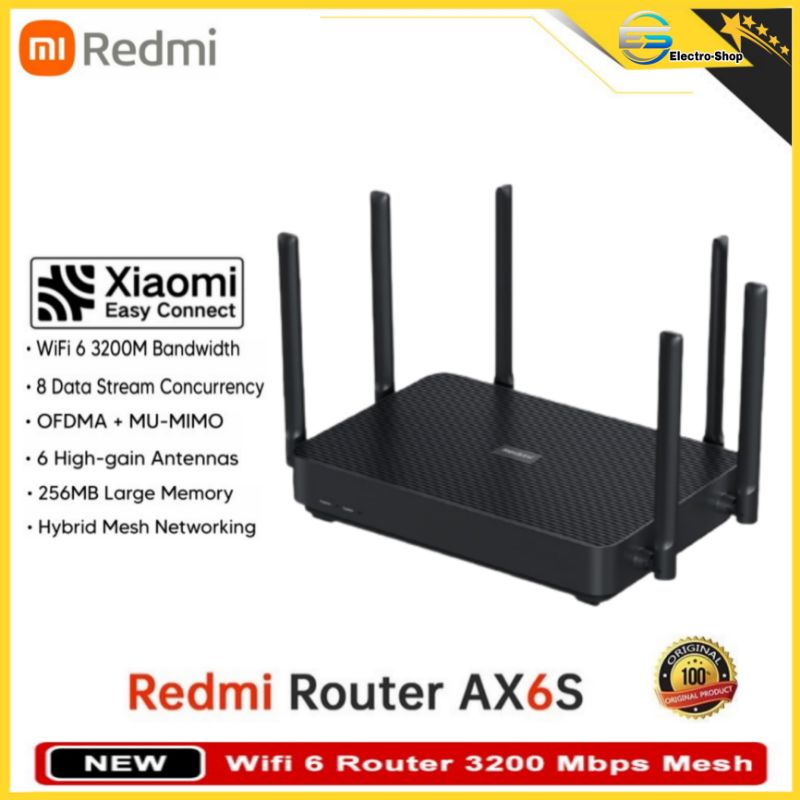Jual REDMI GAMING Router AX6S WiFi 6 Mesh Gigabit Dual Band 6 Antenna ...