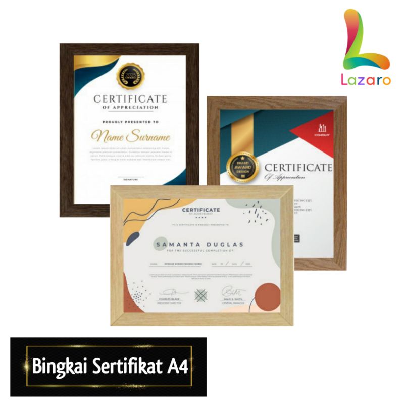 Jual Bingkai Sertifikat A4 Bingkai Piagam Penghargaan A4 Frame Foto A4