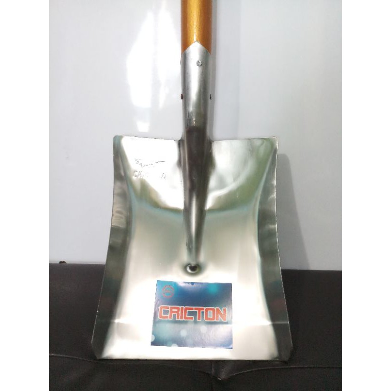 Jual Sekop Rata Stainless Gagang kayu CRICTON / Sekop Pasir gagang kayu ...