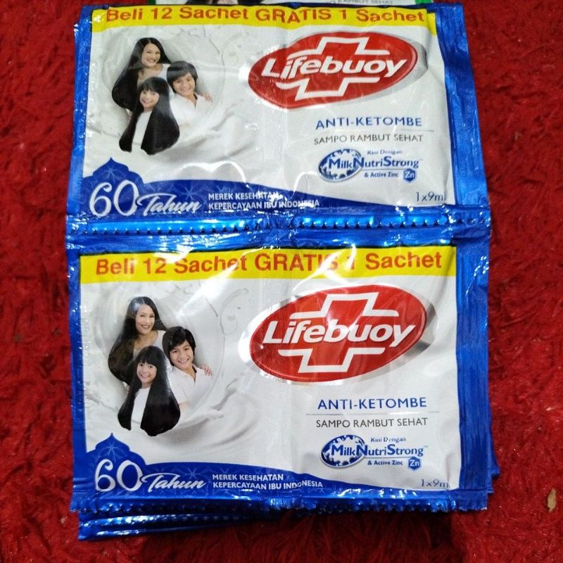 Jual Lifebuoy Shampoo Renceng 12 Sachet 2baris Hijau And Biru Shopee