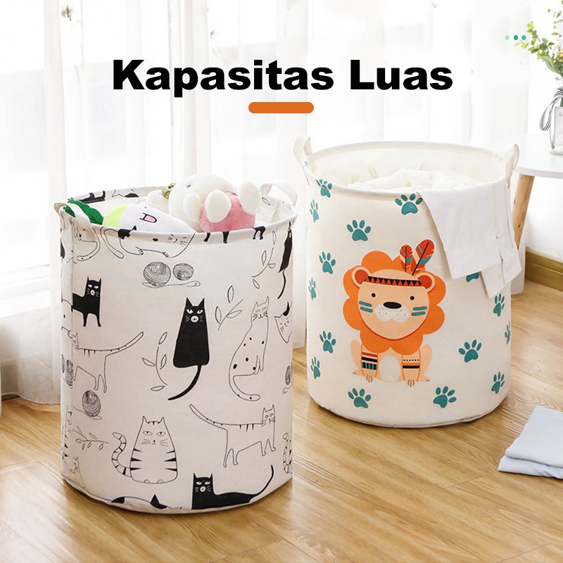 Jual Halu Keranjang Baju Cucian Kotor Laundry Basket Motif Karakter Laundry Bag X Cm Hsb