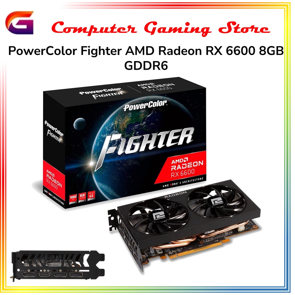 Jual PowerColor Fighter Radeon RX 6600 8GB GDDR6 - VGA Card | Shopee ...