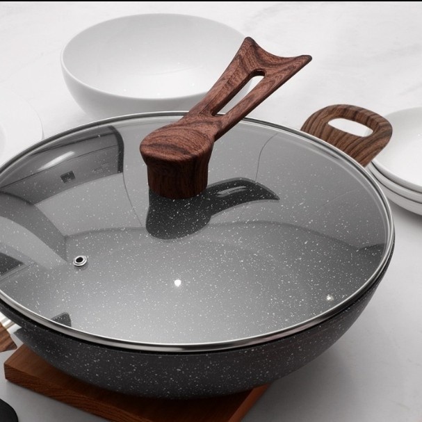 Jual Idealife Wok Cookware 32 cm IL 32WK Wok Pan Marble 32cm IL32WK ...