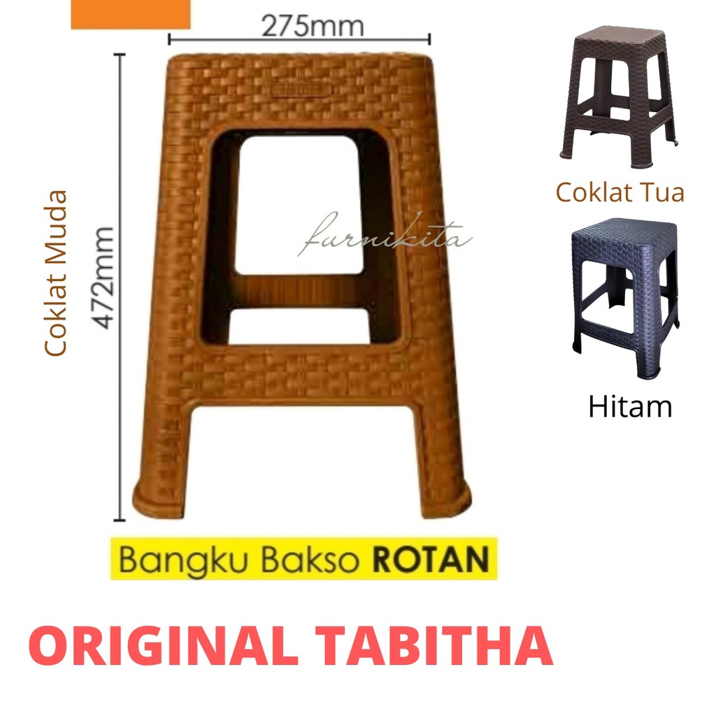 Jual Kursi Baso Plastik Anyam Rotan Tabitha Shopee Indonesia