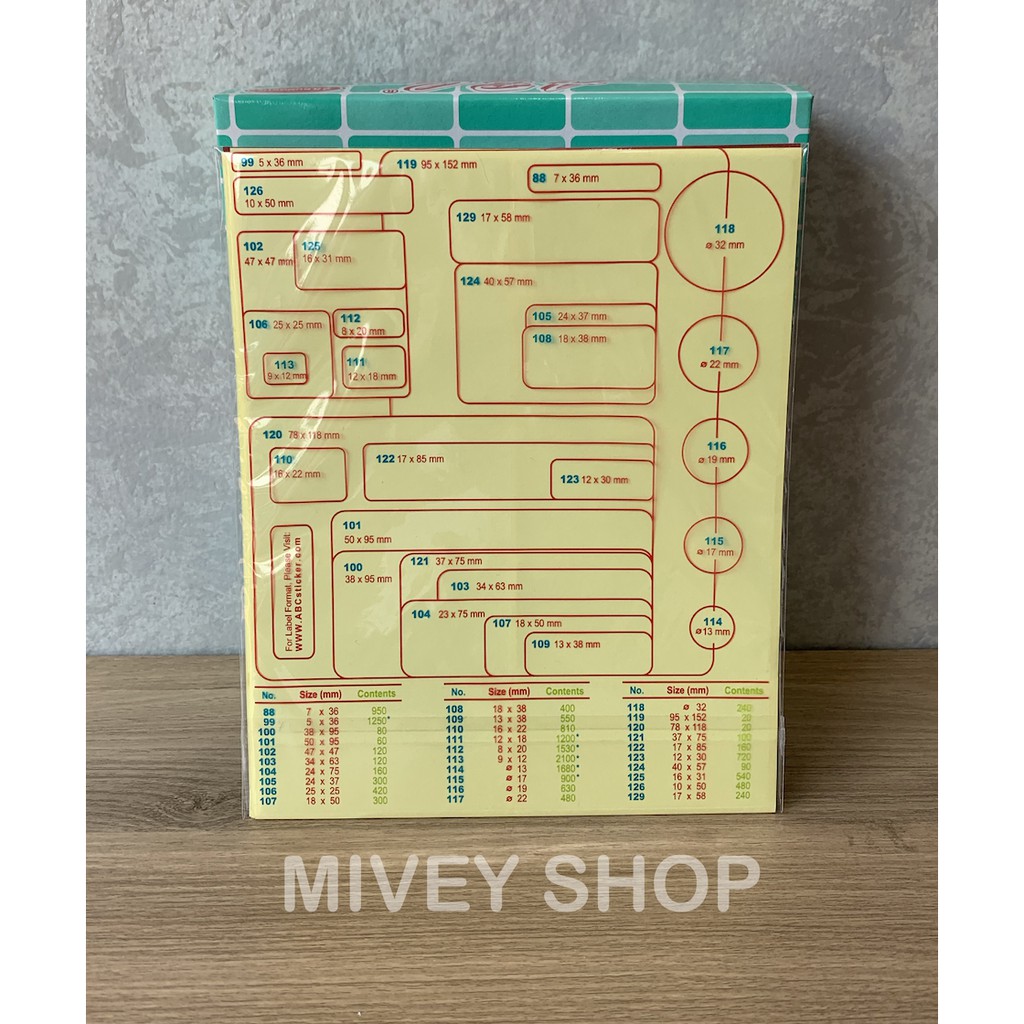 Jual Sticker Label ABC No. 123 | Shopee Indonesia