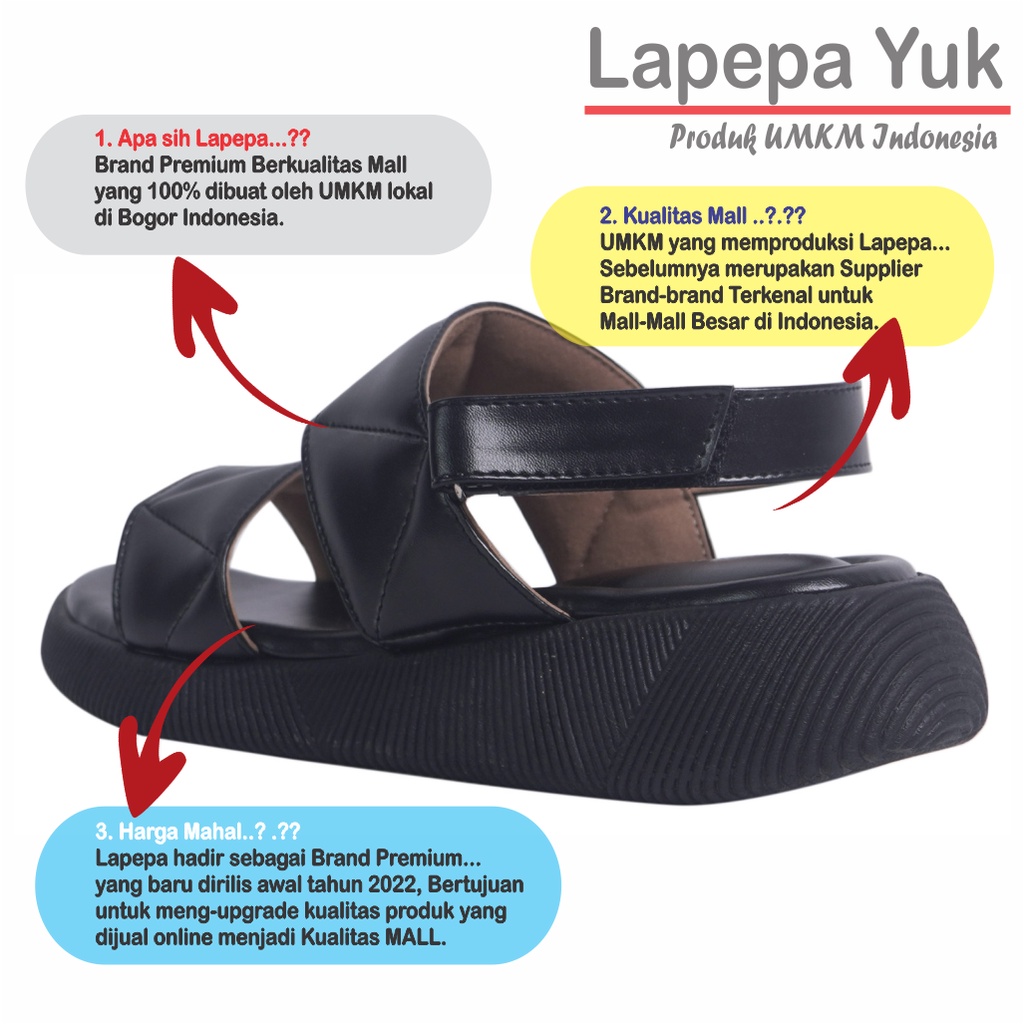 Jual LAPEPA YUK - Sepatu Sandal Wanita Wedges JOVANKA Model Ban dua ...