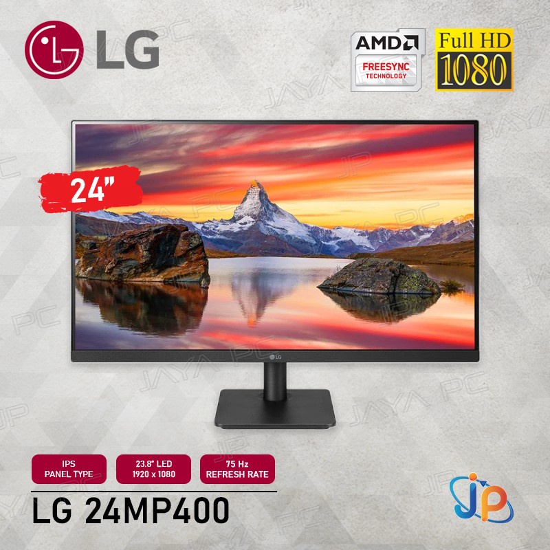 Jual Monitor LG LED IPS LG 24MP400/ 24MP400B Full HD 24" Inch