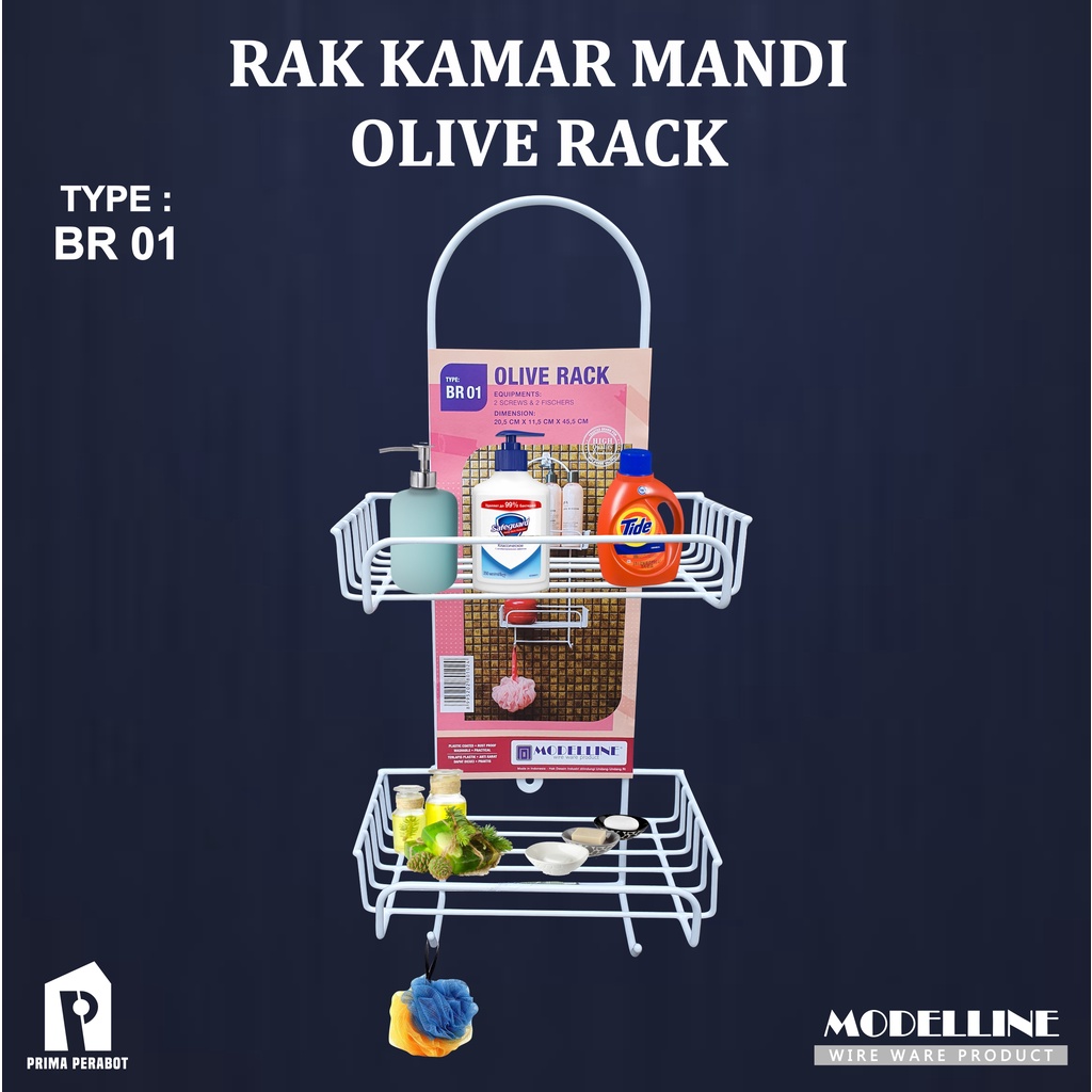 Jual Rak Shampoo Rak Kamar Mandi Olive Rack Modelline | Shopee Indonesia