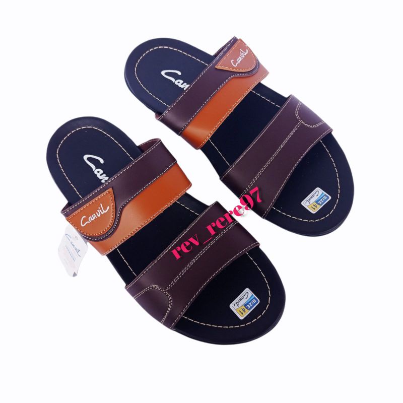 Jual Sandal Kulit Pria - Sandal Slop Pria - Sandal Pria Casual - Sandal