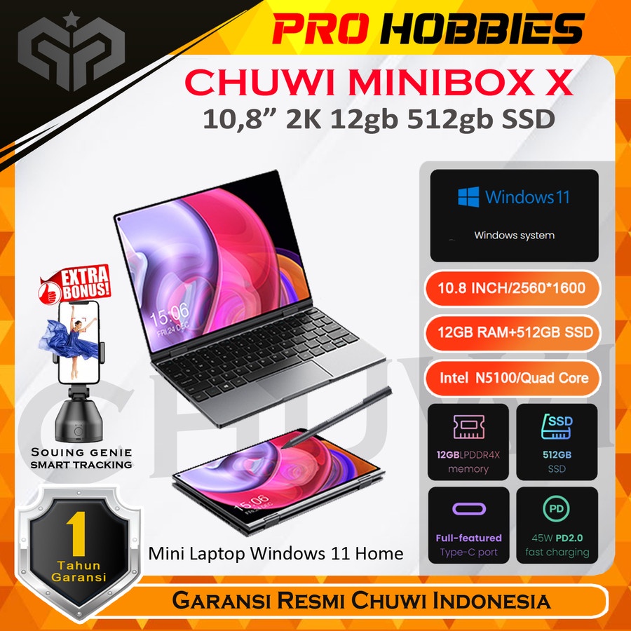 Jual Chuwi MINIBOOK X 10.8 Inch 12 512GB SSD Laptop Mini Full ...