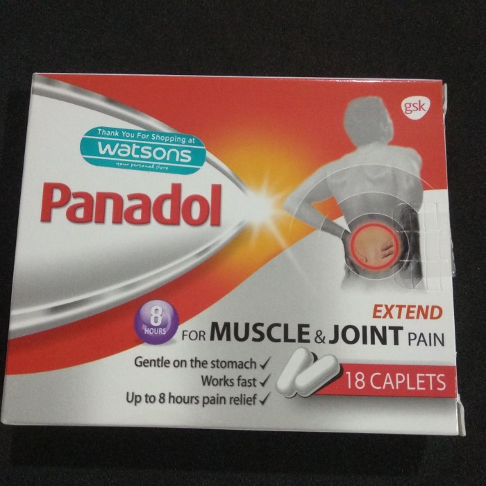 Jual PANADOL SINGAPORE Extend for Muscle & Joint Pain 18 Tablets
