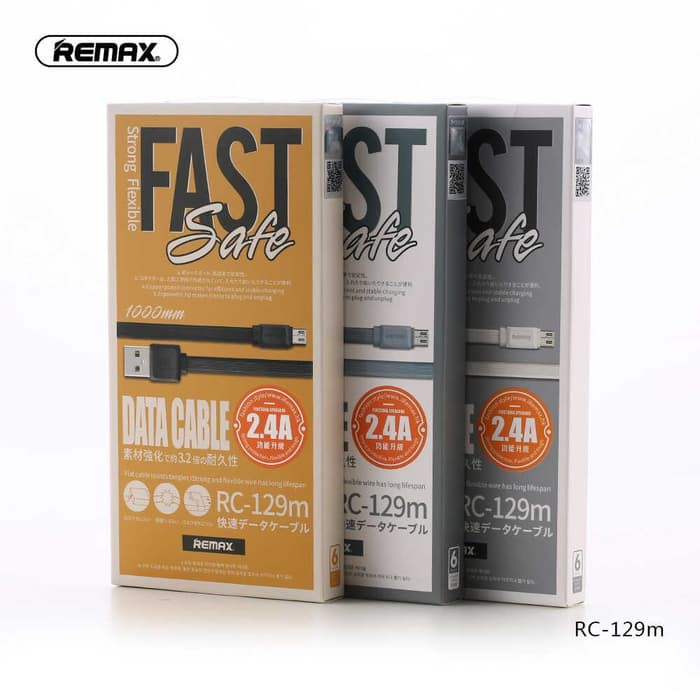 Jual Remax Data Cable Micro 2,4Ampere 1M RC-129m | Shopee Indonesia