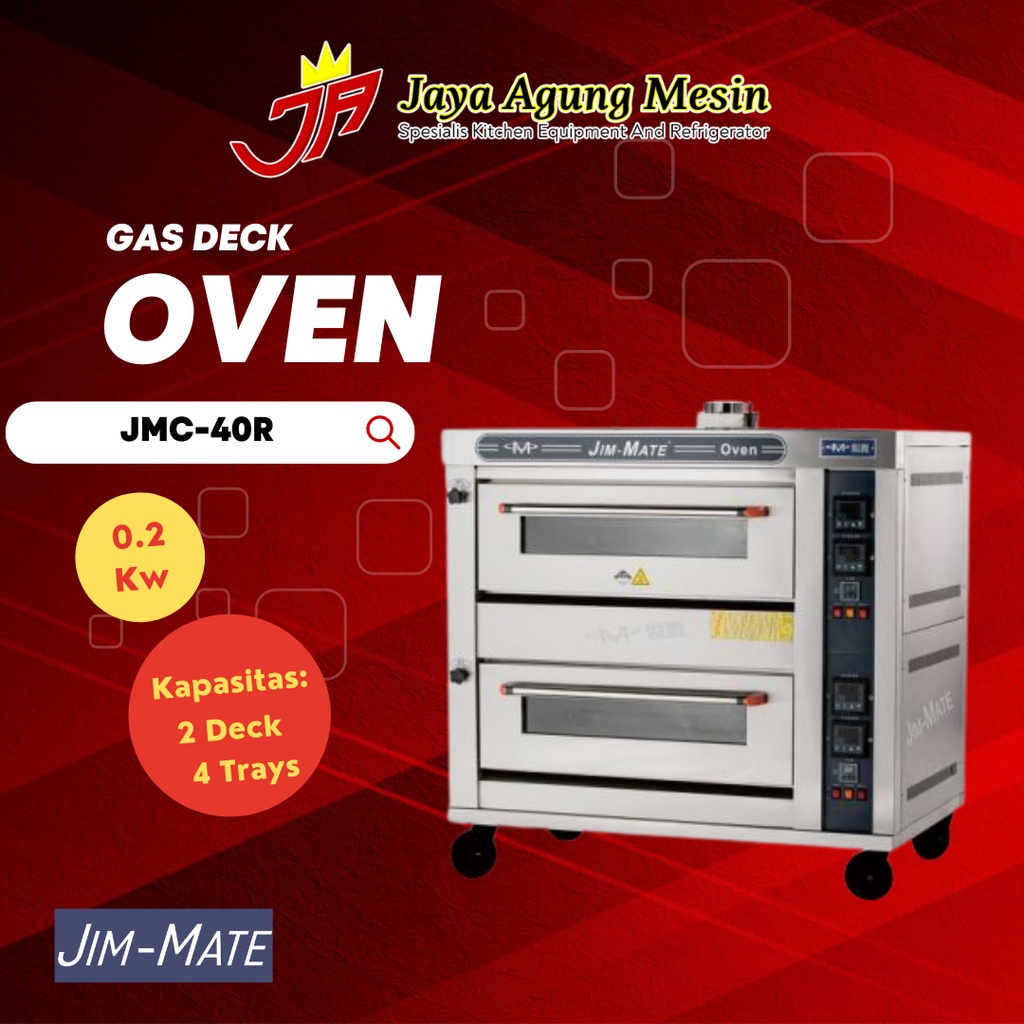 Jual GAS BAKING OVEN JIMMATE 2 DECK 4 LOYANG JMC40R / JMC 40R Shopee