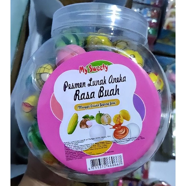 Jual Permen Lunak Bulat Viral Toples Isi 50 Pcs | Shopee Indonesia