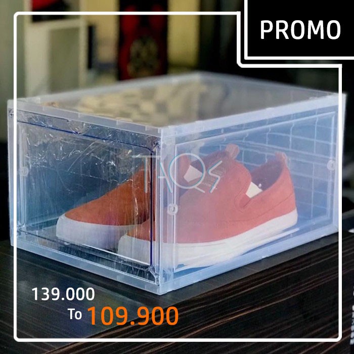 Jual Kotak Sepatu tebal / Shoe Box / Box SNEAKERS Premium flip depan ...