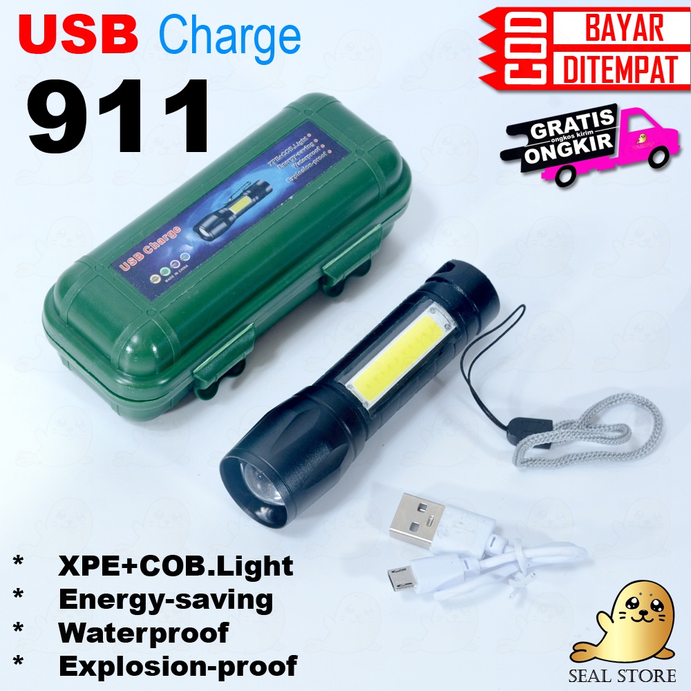 Jual Senter FlashLight 911 senter mini zoom xpe led | Shopee Indonesia