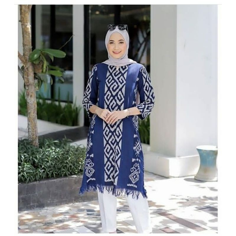 Jual DRESS TUNIK TENUN JEPARA RUMBAI | Shopee Indonesia