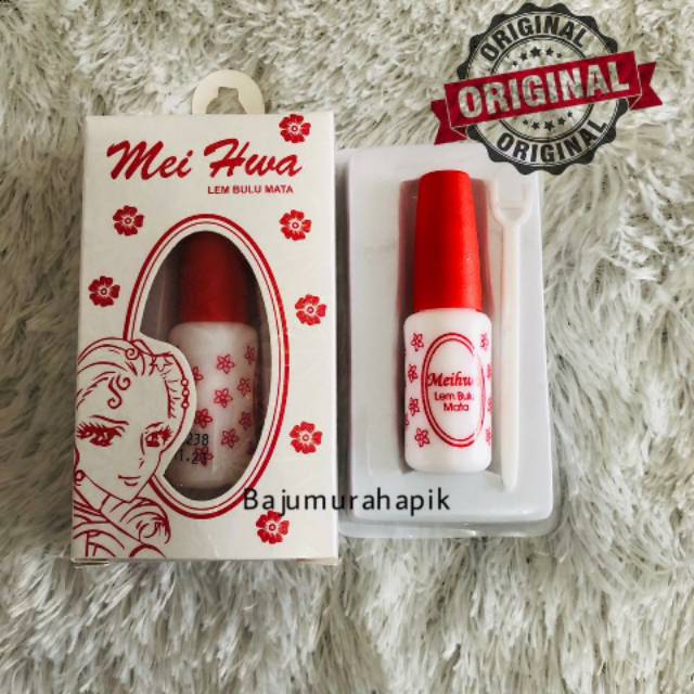 Jual Mei Hwa Lem Bulu Mata Palsu Eyelash Glue Tidak Perih Tahan Lama ...