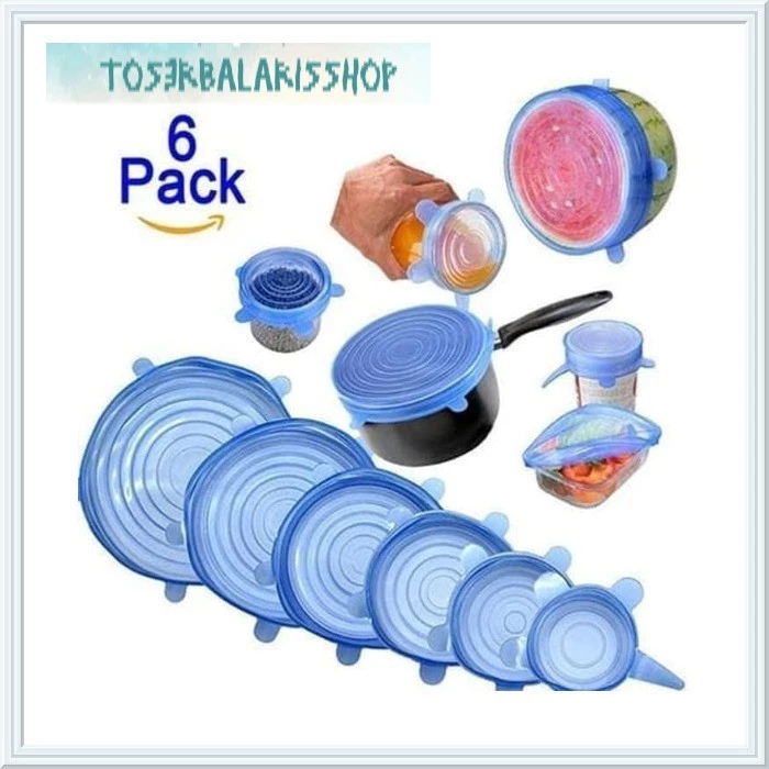 6 In 1 Food Cover Silikon Elastis Anti Tumpah | AutoStock
